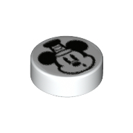 LEGO part FLAT TILE 1X1, ROUND, NO. 208