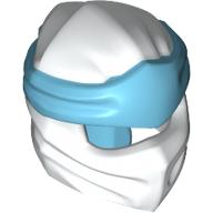 Image of part Wrap with Long Back Knot, Medium Azure Band Pattern