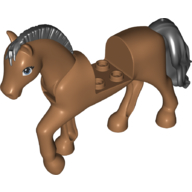 Animal, Horse with Raised Leg, Black High Mane, Black Tail print
