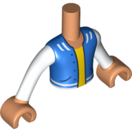 Minidoll Torso Boy with Blue Jacket, Yellow Shirt, White Sleeves, Flesh Arms and Hands