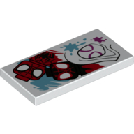 Tile 2 x 4 with Spider-Man, Miles Morales, Spider-Gwen print