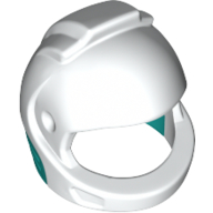 Helmet, Space with Dark Turquoise Neck Pattern