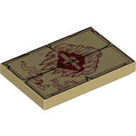 Tile 2 x 3 with Marauders Map Print