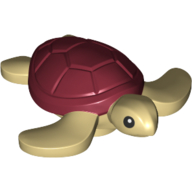 Animal, Turtle / Sea Turtle with Black Eyes, Dark Red Shell print