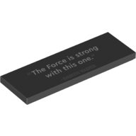 Tile 2 x 6 with 'The Force is strong with this one.” - DARTH VADER' print