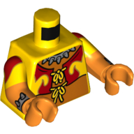 Torso, Dual Molded Arms, Jacket, Laces, Bright Light Orange Belly print, Yellow Sleeves Pattern, Bright Light Orange Arms and Hands [PLAIN]