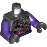 Image of part Torso Armor, Pearl Titanium Panels, Dark Purple Trim, Dark Pink Crystal print, Dark Purple Arms, Black Hands