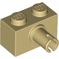 Image of part Brick Special 1 x 2 with Pin - Bottom Stud Holder