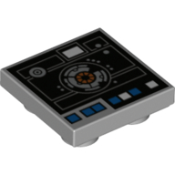 Tile Special 2 x 2 Inverted with Death Star Control Panel print