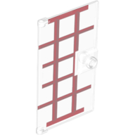 Door 1 x 4 x 6 Smooth with Chamfered Handle Plinth with Dark Red Lines print