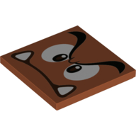 Tile 4 x 4 with Goomba Face print