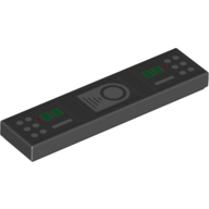 Tile 1 x 4 with Control Panel, Green Buttons/Lights print