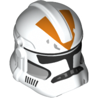 Helmet Clone Trooper Phase 2, Closed Front, Holes for Visor with Orange Markings print