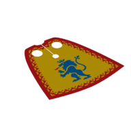 Neckwear Cape, Standard [Traditional Starched Fabric] Red Border, Blue Lion print