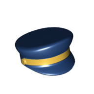 Minifig Hat, Captain's Cap, Gold Braid Print