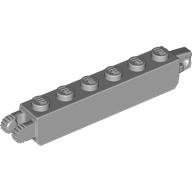 Hinge Brick 1 x 6 Locking with 1 Finger Vertical End and 2 Fingers Vertical End, 7 Teeth