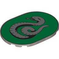 Tile 6 x 8 with Rounded Corners with Slytherin Crest print