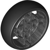 Wheel 43 with 4 Spokes with1 Holes and Black Integral Tire