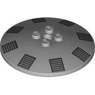 Dish 6 x 6 Inverted (Radar) with Solid Studs with Black Grills print