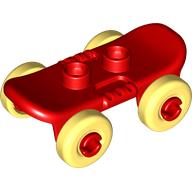 Duplo Skateboard with Bright Light Yellow Wheels