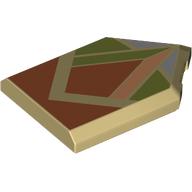 Tile Special 2 x 3 Pentagonal with Dark Orange/Olive Green/Nougat/Sand Blue Floor Tile Pattern print