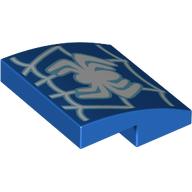 Slope Curved 2 x 2 x 2/3 with White Spider-Man Logo print