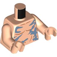 Torso, Bare Chest, Sand Blue Markings print, Light Nougat Arms and Hands