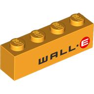Brick 1 x 4 with 'WALL.E' print