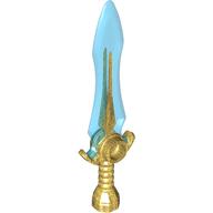 Image of part Weapon Sword with Trans-Blue Blade Pattern