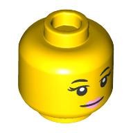 Image of part Minifig Head Nova, Bright Pink Lips, Smile / Closed Eyes, Open Mouth Sleeping