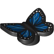 Insect, Butterfly with Dark Blue Wings, White Spots print