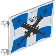 Flag 6 x 4 with Clip with Crossed Cannons over Blue Crossed Flag Print - New Version