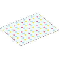 Duplo Blanket 8 x 10 with Pink / Medium Blue / Yellow Flowers print