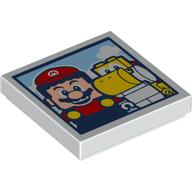 Tile 2 x 2 with Mario, Yoshi print