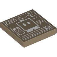 Tile 2 x 2 with Blueprint, Schematic Bob-omb print