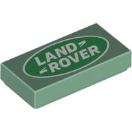 Tile 1 x 2 with 'LAND ROVER' Logo print