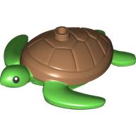 Animal, Turtle with Stud, Medium Brown Shell print