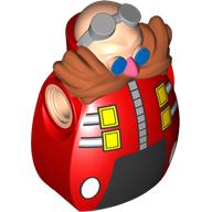Minifig Torso and Head, Dr 'Eggman' Robotnik Print