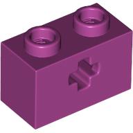 Image of part Technic Brick 1 x 2 with Axle Hole Type 1 [+ Opening] and Bottom Pin