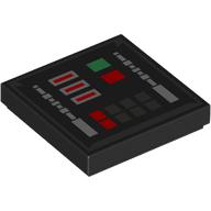 Tile 2 x 2 with Red/Green Buttons, Control Panel print