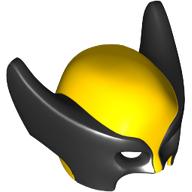 Image of part Mask Wolverine with Black Pointed Sides Print