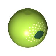 Technic Ball Joint with Dark Green Eye/Pupil print