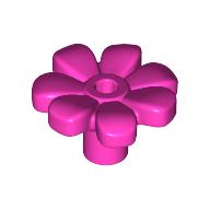 Image of part Plant, Flower, Minifig Accessory with 7 Thick Petals and Pin, Center Ring