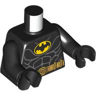 Image of part Torso, Batman Suit, Yellow Batman Logo, Muscles, Gold Utility Belt print, Black Arms and Hands