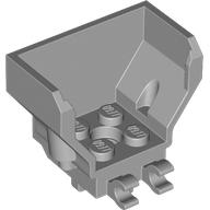 Image of part Cockpit 4 x 2 x 3 with Pin Hole, and 2 Clips