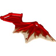 Creature Body Part, Wing 11 x 6 with 3 Bars, Red Marble pattern