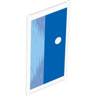 Glass for Window 1 x 4 x 6 with Cel with Blue Sky, Full Moon, Bright Light Blue Sea print