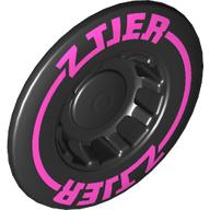 Hub Cap 24mm without Tube with Dark Pink 'Z TIER' print
