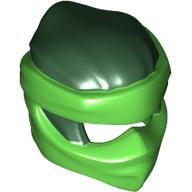 Image of part Wrap with Short Back Knot Smooth, Bright Green Mask pattern