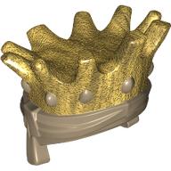 Minifig Headwear Turban with Crown gold pattern